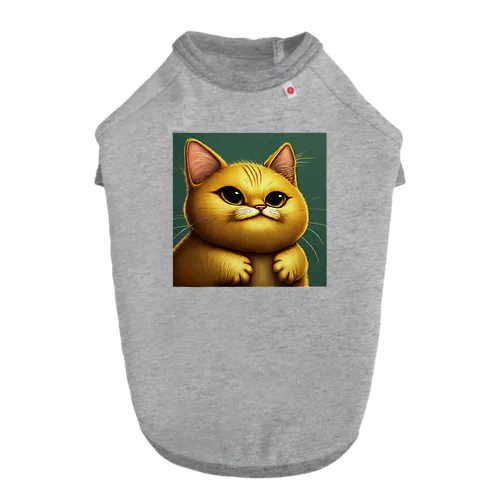 金色の猫 ドッグTシャツ