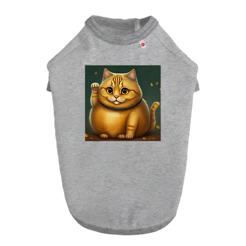 金色の猫 ドッグTシャツ