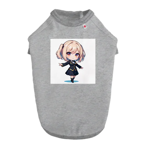 キュートな女の子 ドッグTシャツ