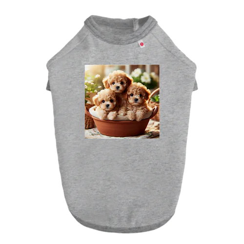 土鍋に入った可愛い子犬① ドッグTシャツ