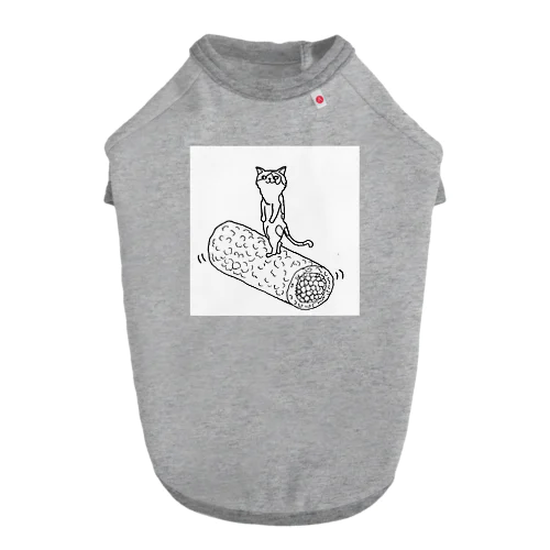 五家宝を乗りこなす猫 Dog T-shirt