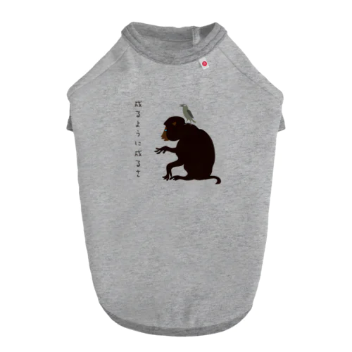 お猿の知恵 Dog T-shirt