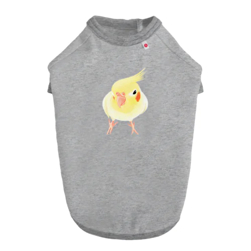 オカメインコ　おすましルチノー【まめるりはことり】 ドッグTシャツ