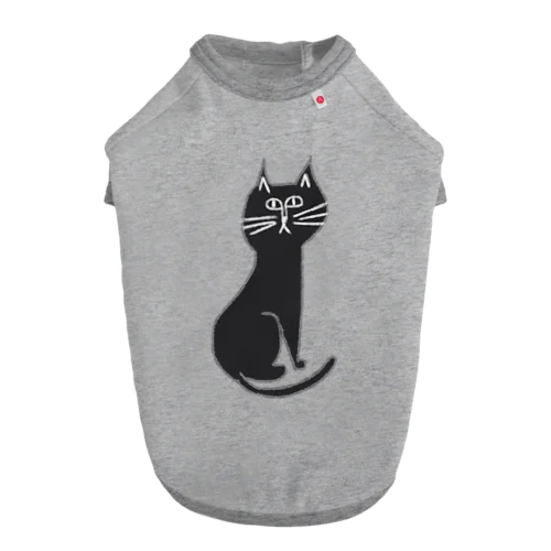 黒猫 ドッグTシャツ