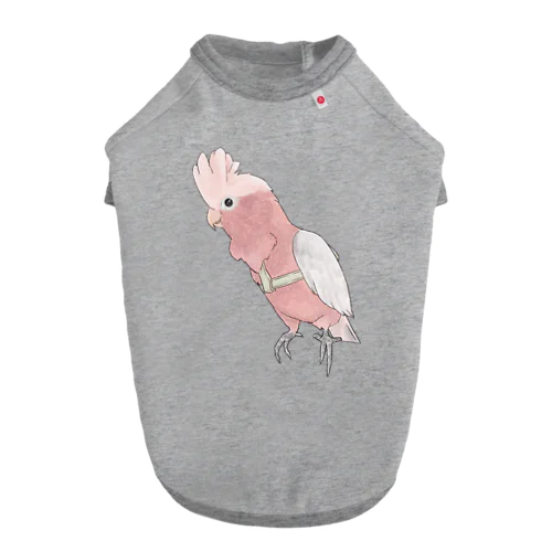 ご機嫌モモイロインコちゃん【まめるりはことり】 ドッグTシャツ