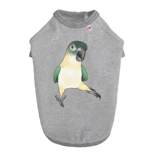 ご機嫌なズグロシロハラインコのカイ君【まめるりはことり】 ドッグTシャツ