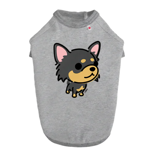 るるるんロングコートチワワ（ブラック） Dog T-shirt