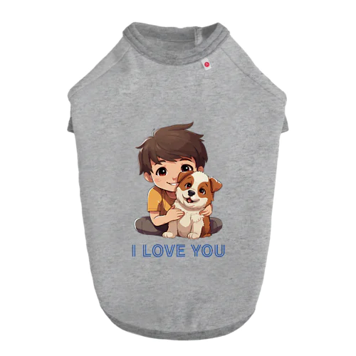 I LOVE YOU(Dog&Boy) (39) ドッグTシャツ