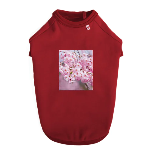 癒しの風景（八重桜） Dog T-shirt