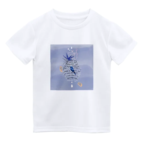 般若心経と青い鳥 ドライTシャツ