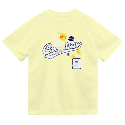 Cockatiels 9 ルチノー オカメインコ ルチノスケ カレッジ ロゴ 0535 スサー付 ドライTシャツ