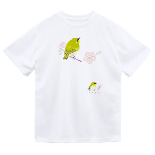 春告鳥 うぐいす色のメジロ スケッチ 0536 Dry T-Shirt