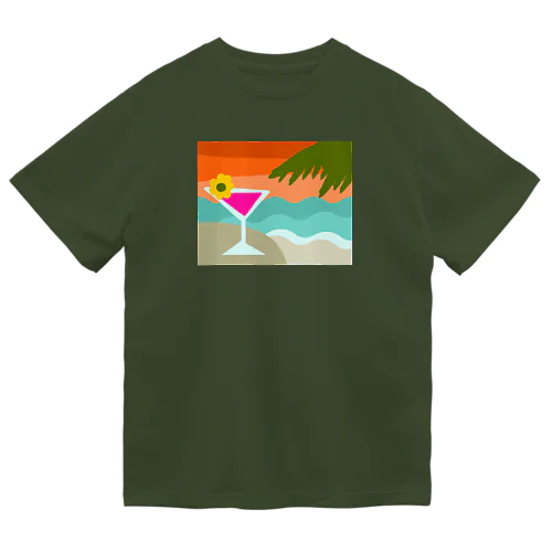 サンセットビーチでカクテルを Dry T-Shirt