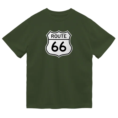 U.S. Route 66  ルート66　ブラック Dry T-Shirt