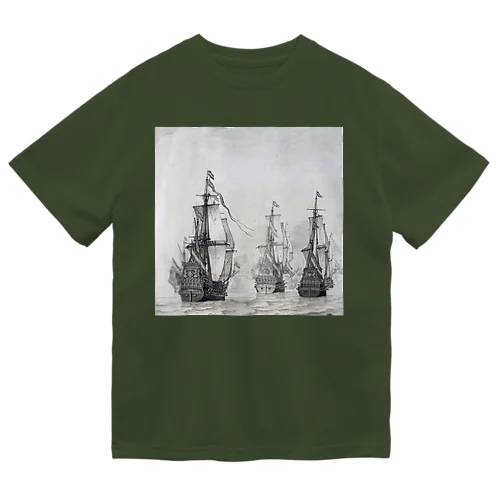 ダンケルクの戦い ウィレム・ファン・デ・ヴェルデ（I） 1659年 ドライTシャツ