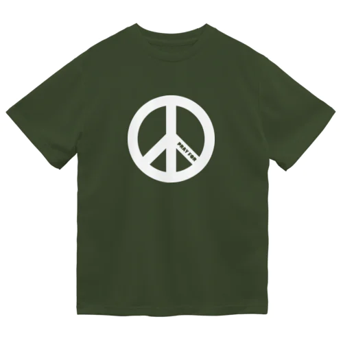 PRAY FOR PEACE ピースマーク ブラック Dry T-Shirt