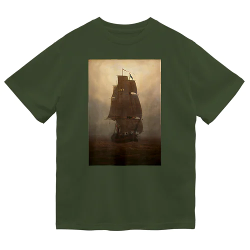 Sailing ship/カスパー・ダーヴィト・フリードリヒ ドライTシャツ