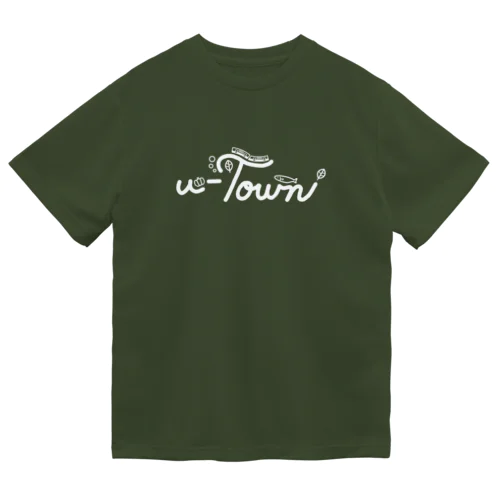 【🤍ver.】u-Town(ユーターン)ロゴ ドライTシャツ