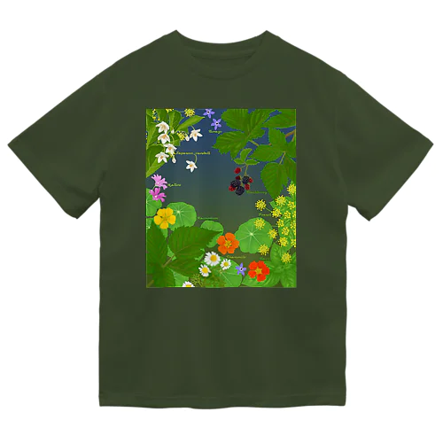 庭の植物（宵） ドライTシャツ