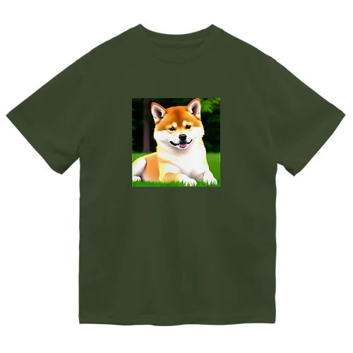 柴犬の子犬　可愛いアニメーション Dry T-Shirt