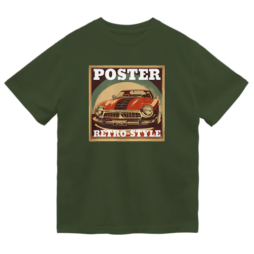 レトロスタイルポスター（自動車） Dry T-Shirt