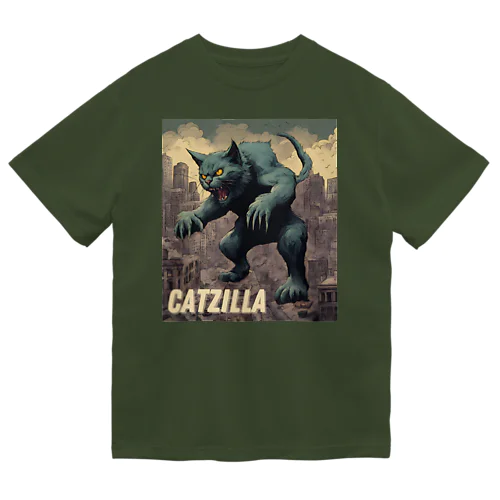 ゴジラになりたい猫 CATZILLA Dry T-Shirt