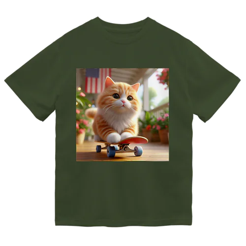 スケボーCAT ドライTシャツ