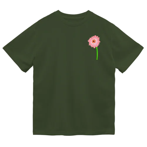 桃色ガーベラ１輪 Dry T-Shirt