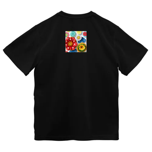 フラワー3D風 ドライTシャツ