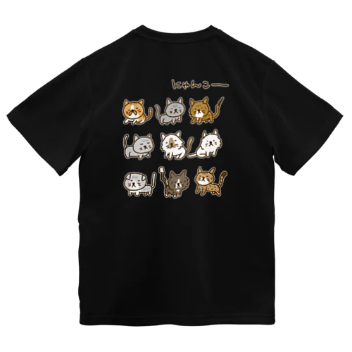 【バックプリント】画伯チックな猫 Dry T-Shirt