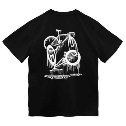 melted bikes #2 (white ink) ドライTシャツ