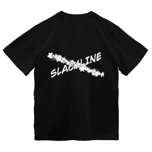 LINE RIDER　SLACKLINE　クロス01(白) ドライTシャツ