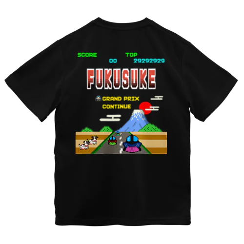 【バックプリント】レトロゲーム風な福助 ドライTシャツ