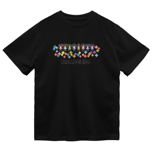ドットDIALOGUE＋ 箱推しドライTシャツ(黒) Dry T-Shirt