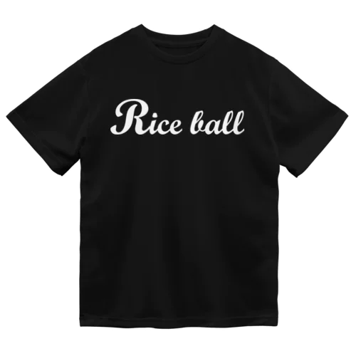 「Riceball」白ロゴドライTシャツ ドライTシャツ