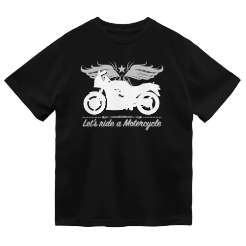 バイクに乗ろうぜ！1（白シルエット） Dry T-Shirt