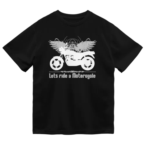 バイクに乗ろうぜ！2（白シルエットVer） Dry T-Shirt