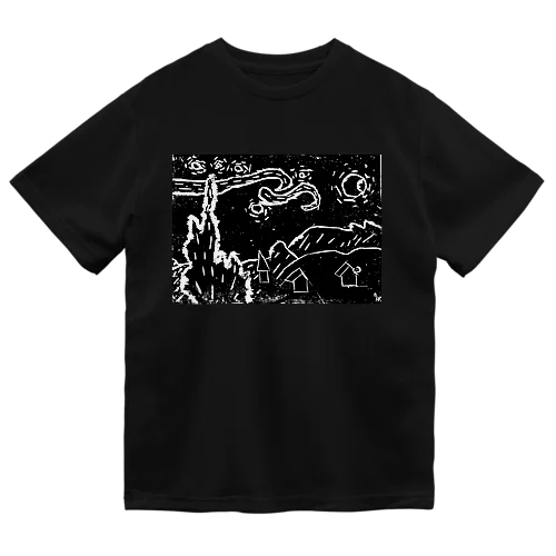 ゴッホ　星月夜 ドライTシャツ