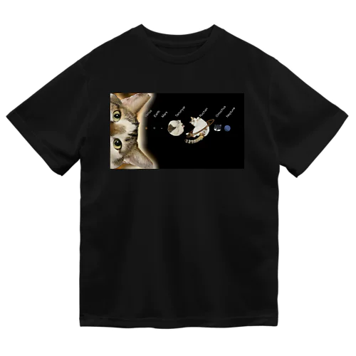 太陽系キャット ドライTシャツ