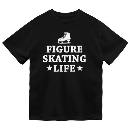 フィギュアスケート・白・figure skating・グッズ・デザイン・フィギアスケート・#Tシャツ・ステップ・スピン・ジャンプ・スケート靴イラスト・技・男子・女子・かっこいい・かわいい・アイスダンス Dry T-Shirt