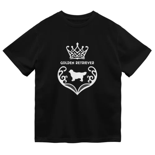 ゴールデンレトリバー　crown heart　onehappiness　white Dry T-Shirt