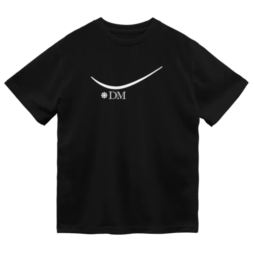 郷土史デザインNo.29・伊達政宗弦月前立（白ロゴ） Dry T-Shirt