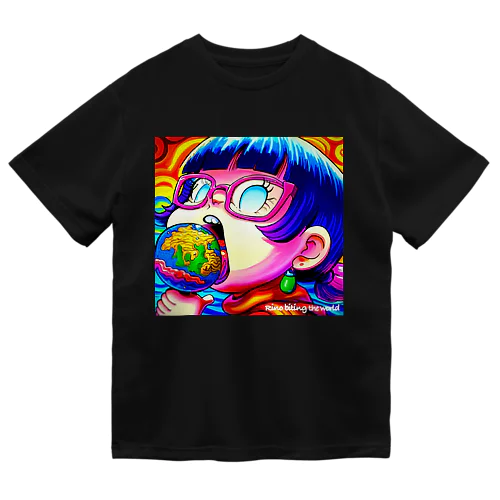 地球丸かじり！ ドライTシャツ