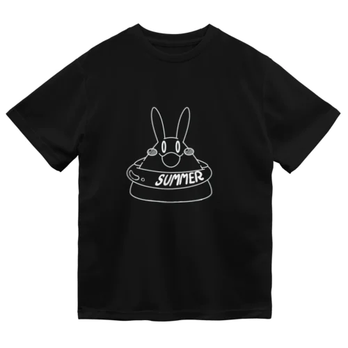 口の大きなウサギSummer（黒Tシャツ） Dry T-Shirt