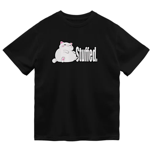 ぐうたら白猫。stuffed. ドライTシャツ