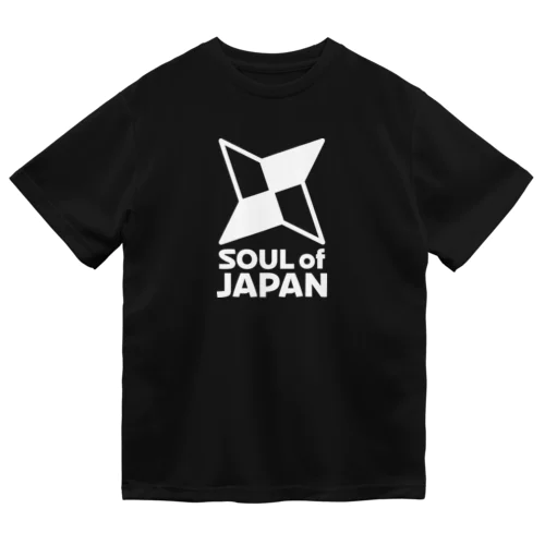 ソウルオブジャパン 折り紙の手裏剣デザイン 大和魂 日本 ホワイト ドライTシャツ