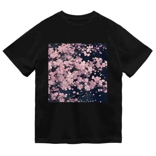 夜桜 ドライTシャツ