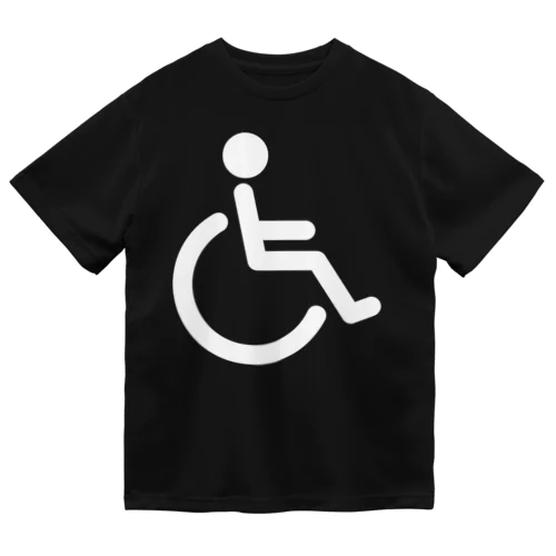 車椅子マーク（白） Dry T-Shirt