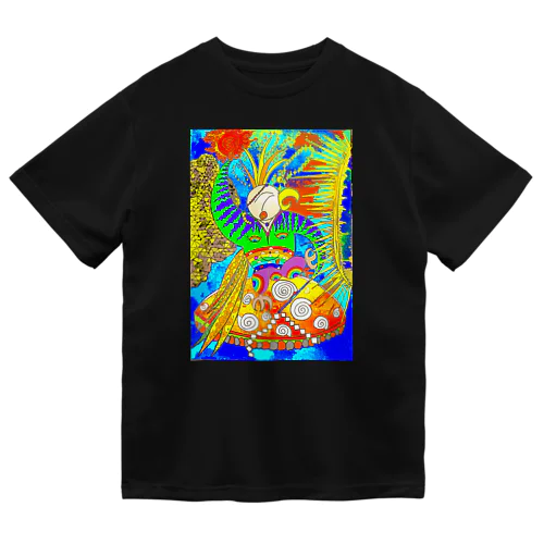 ジョイジョイとり　アメノウズメのミコト様の舞💖 Dry T-Shirt