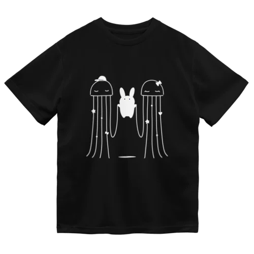 宇宙人とうさぎ ドライTシャツ